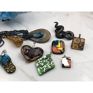 Art Glass Pendant Lot